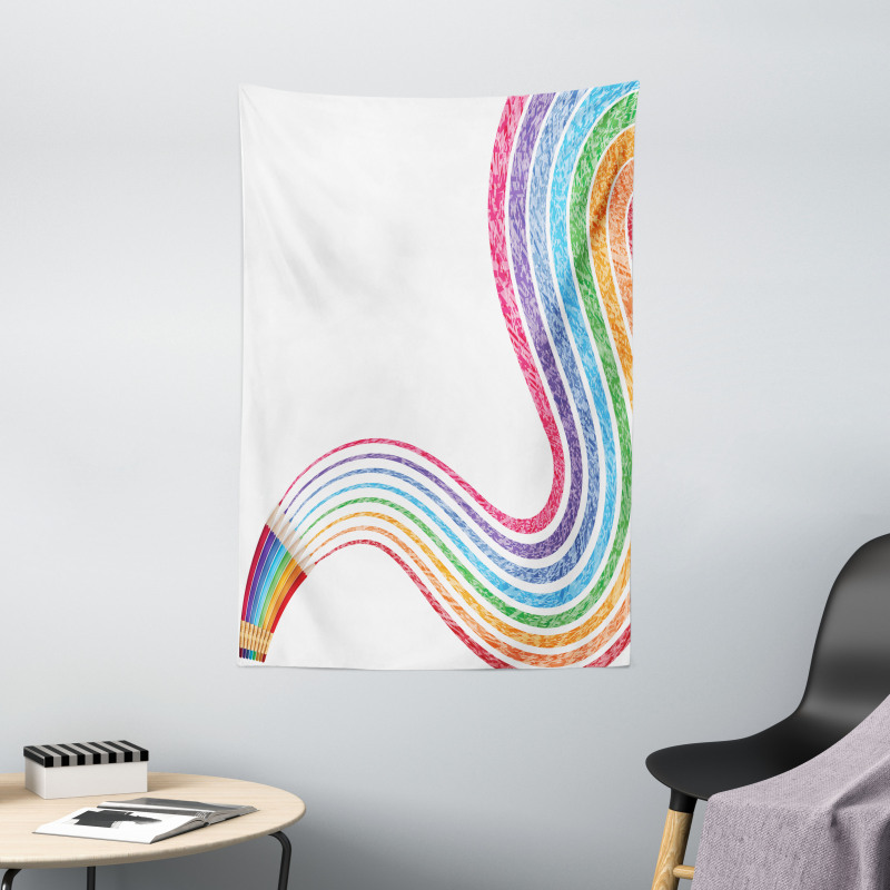 Imagination Themed Pencils Tapestry