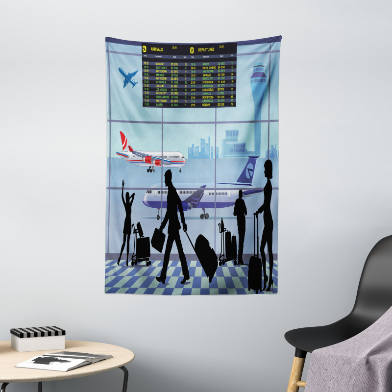 Planes People Flight Board Tapestry