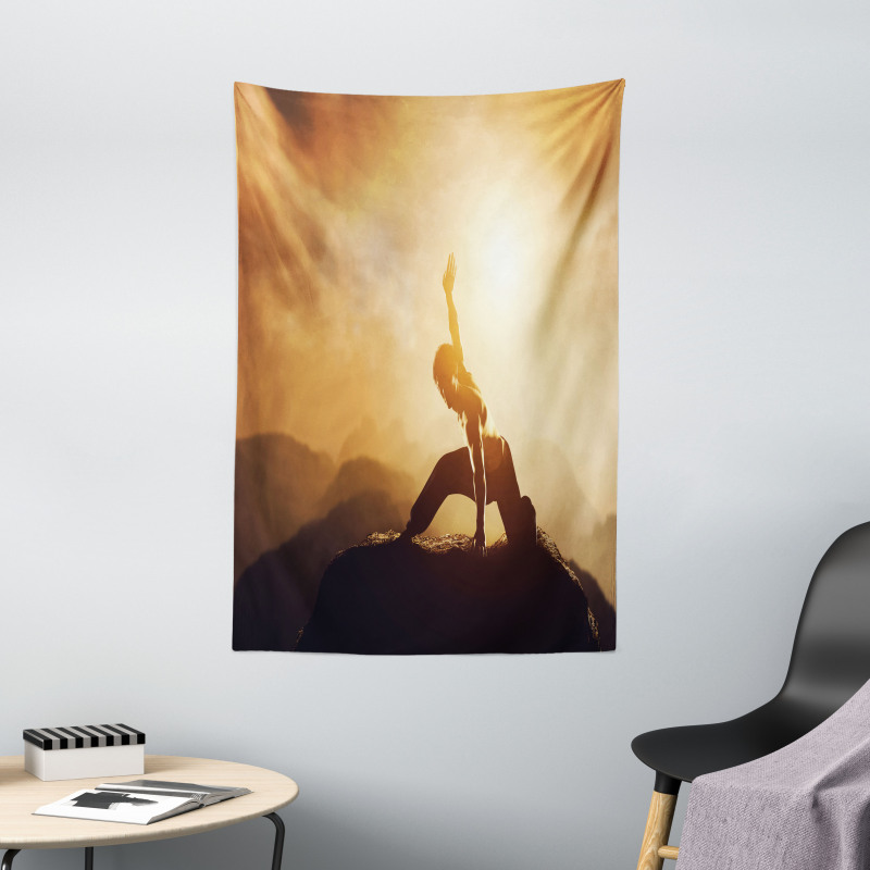 Asian Man Practices Photo Tapestry