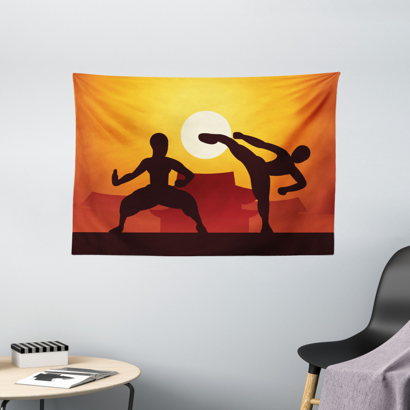 Chinese Boxing Sports Human Wide Tapestry