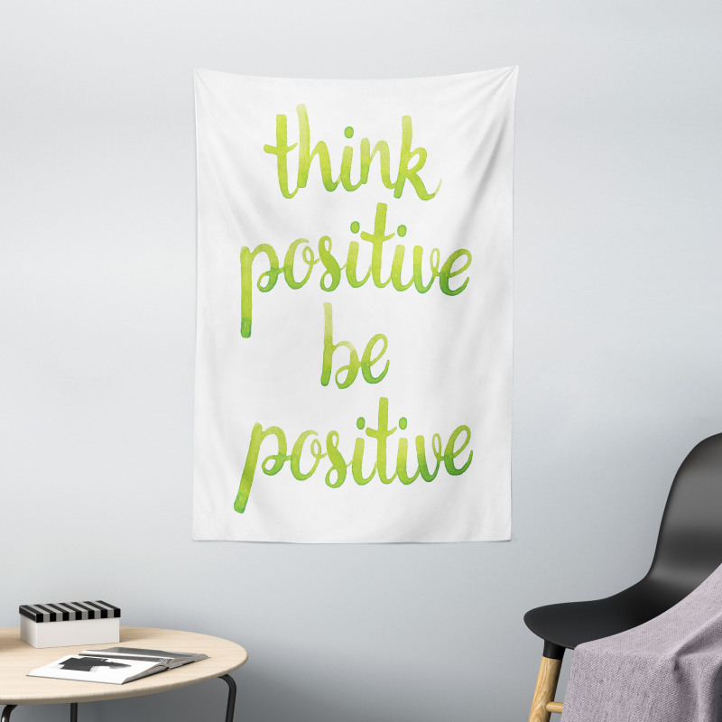 Words in Green Tone Tapestry