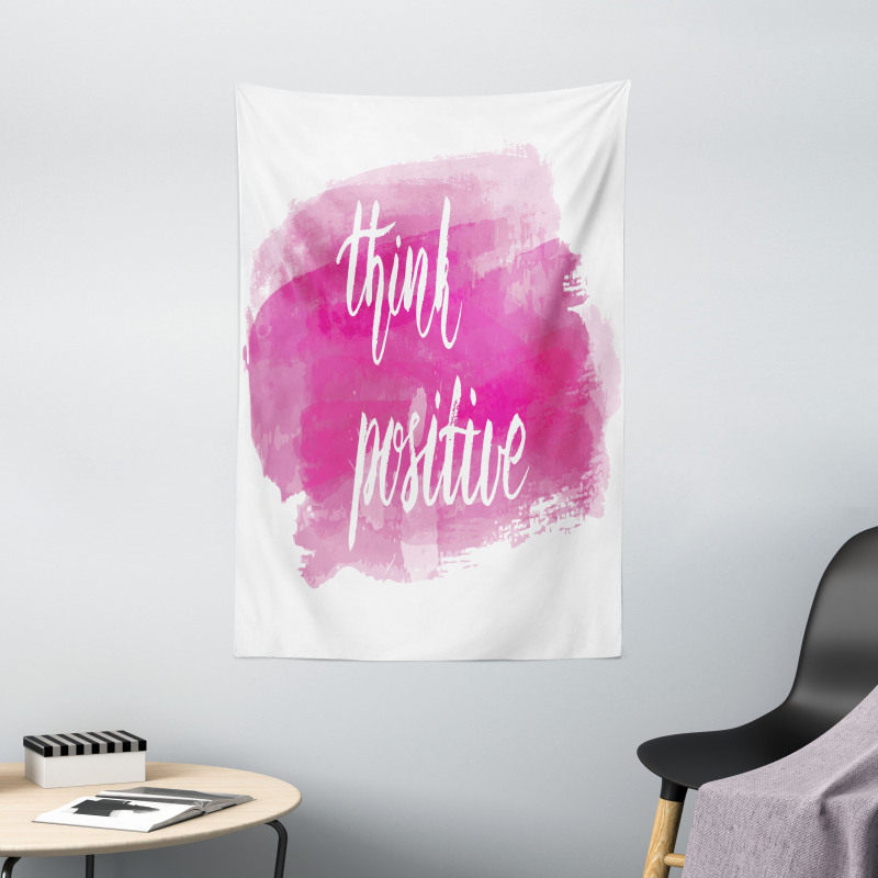 Calligraphy on Pink Tapestry