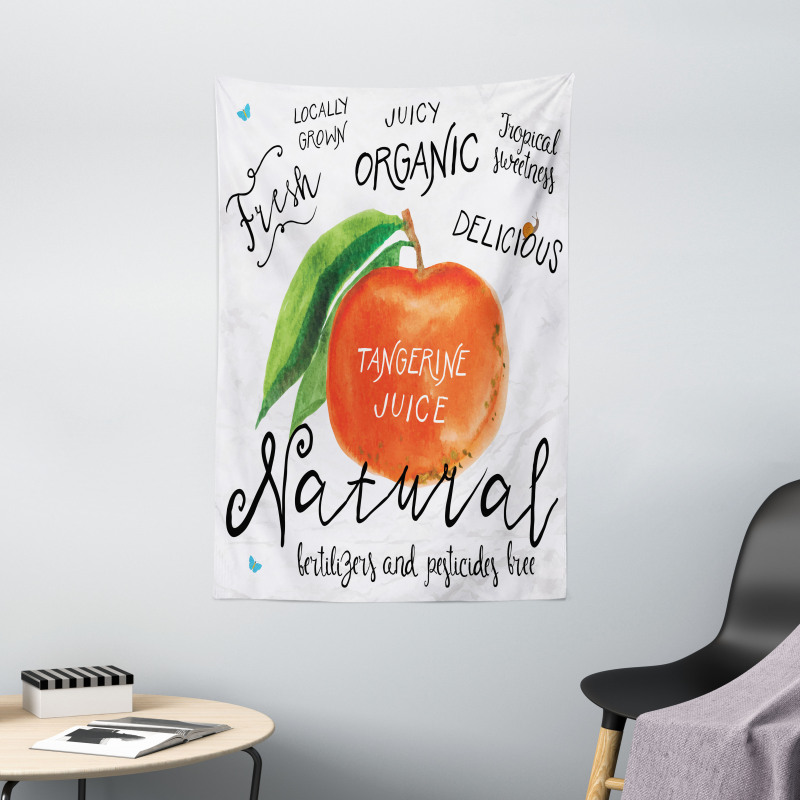 Watercolor Citrus Fruit Tapestry