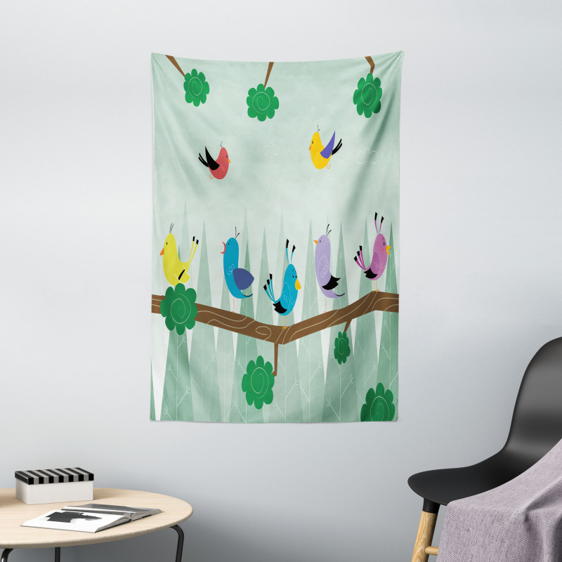 Birds on Branch Tapestry