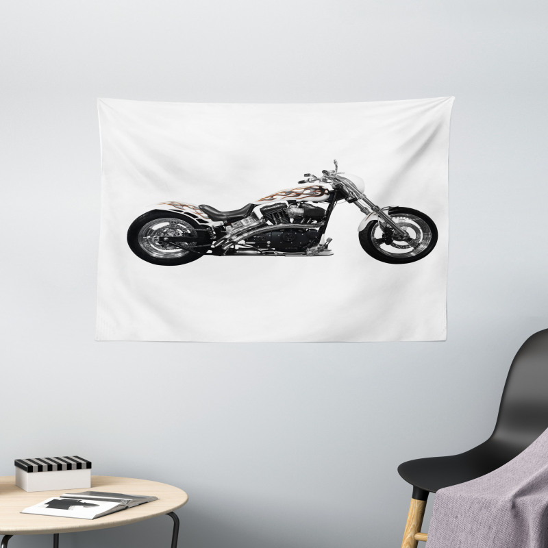 Motorbike Power Ride Wide Tapestry