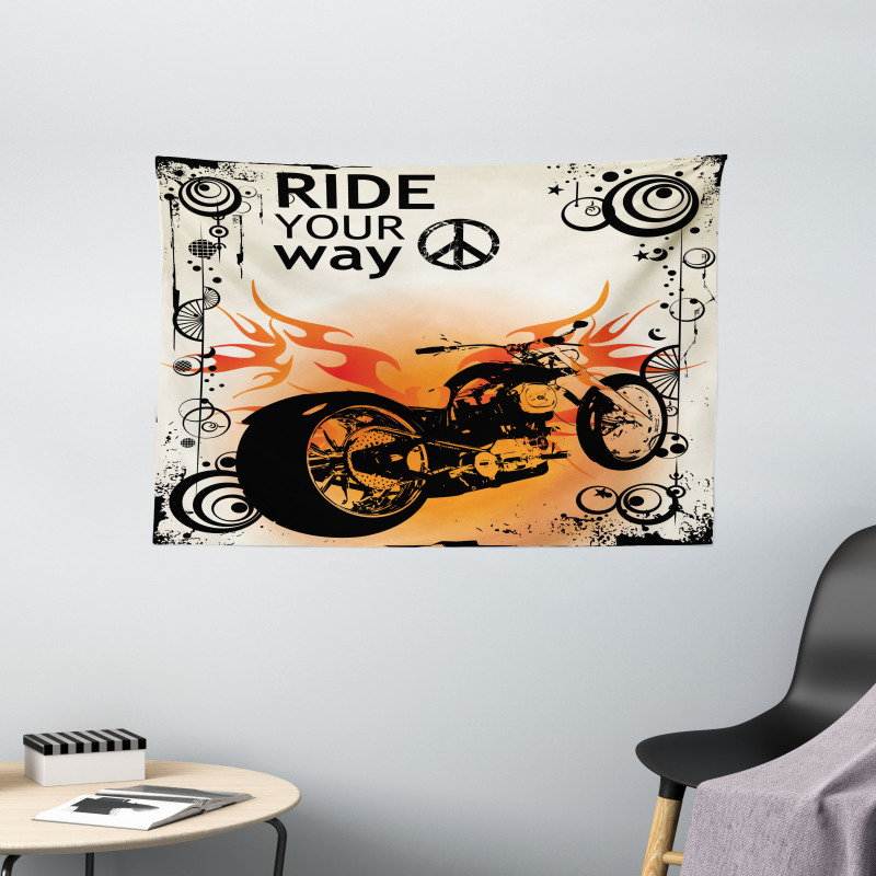 Freedom Theme Sign Wide Tapestry