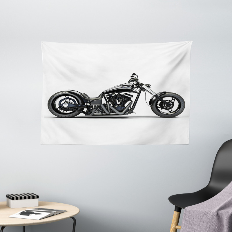 Custom Motorcycle Wide Tapestry