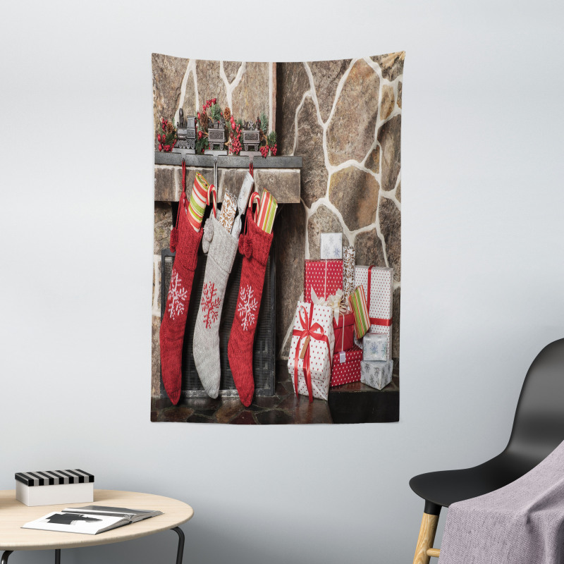 Stockings and Gift Boxes Tapestry