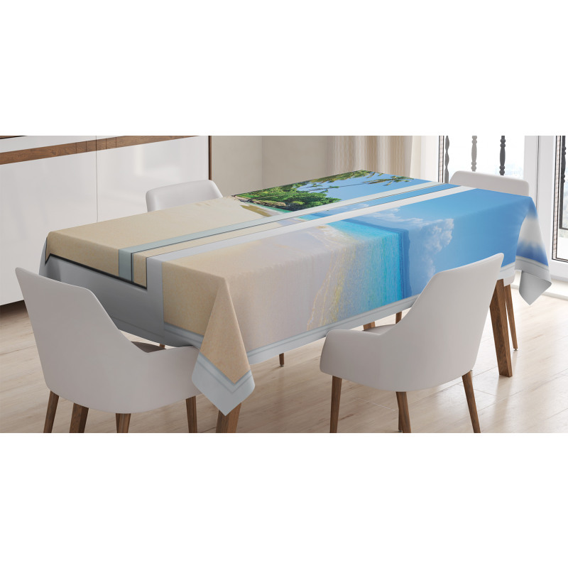 Island Scenery Traveling Tablecloth