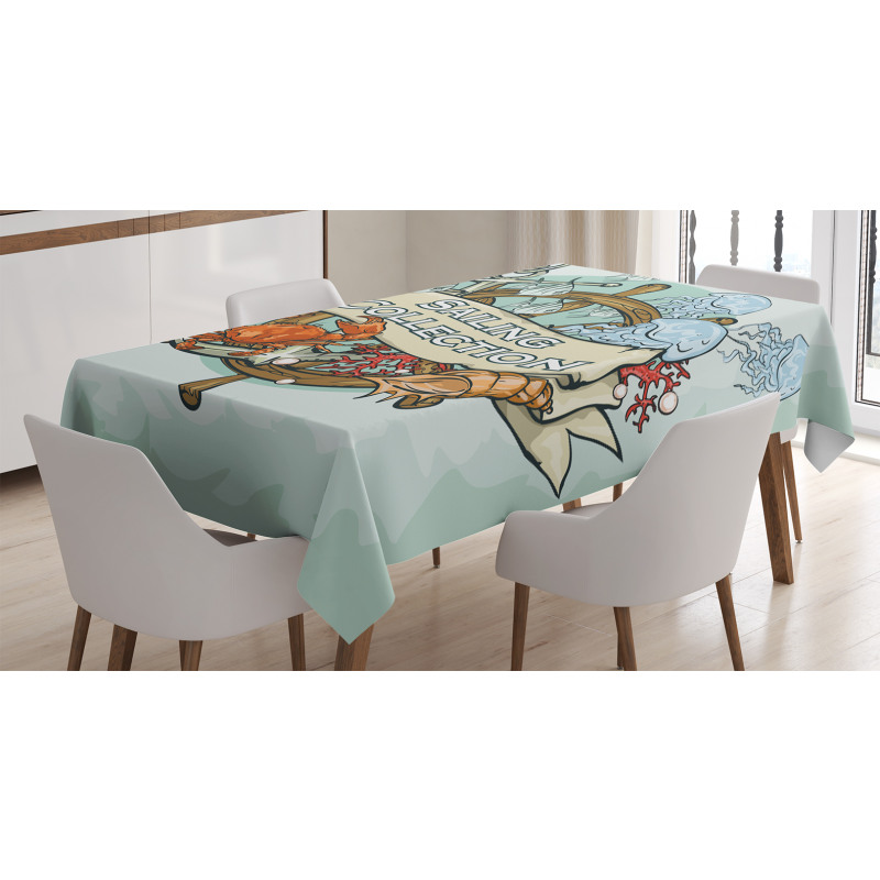 Fishing Sea Food Tablecloth