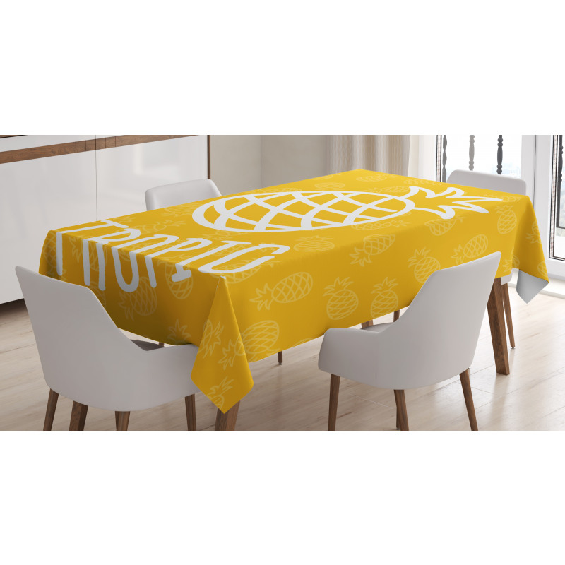 Exotic Pineapple Summer Tablecloth