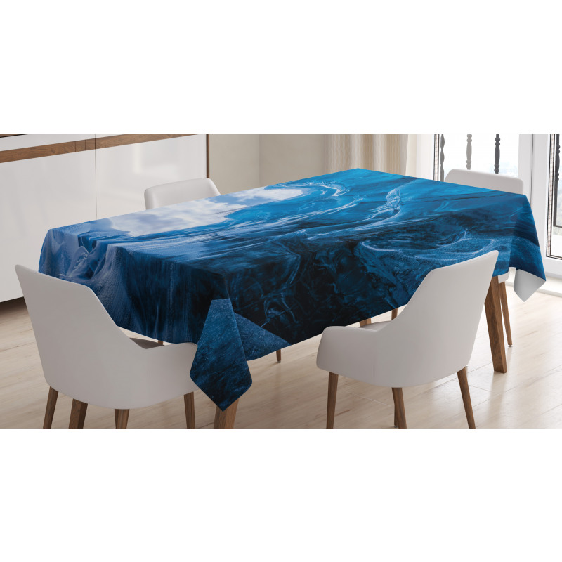 Glacier Frozen Cave Tablecloth