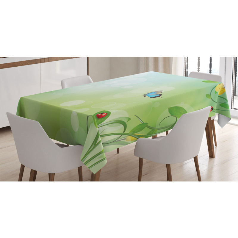 Spring Flowers Sunny Tablecloth