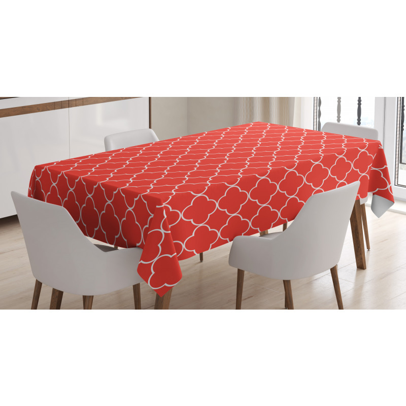 Royal Quatrefoil Motif Tablecloth