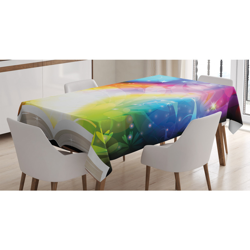 Fairy Tale Book Rainbow Tablecloth