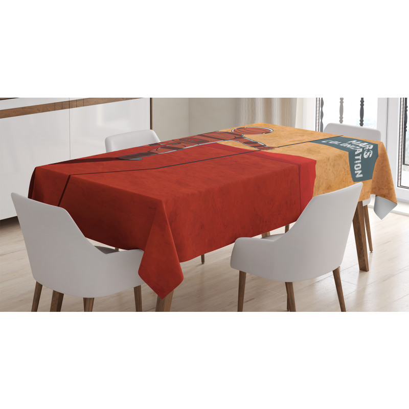 Mars Colonization Space Tablecloth