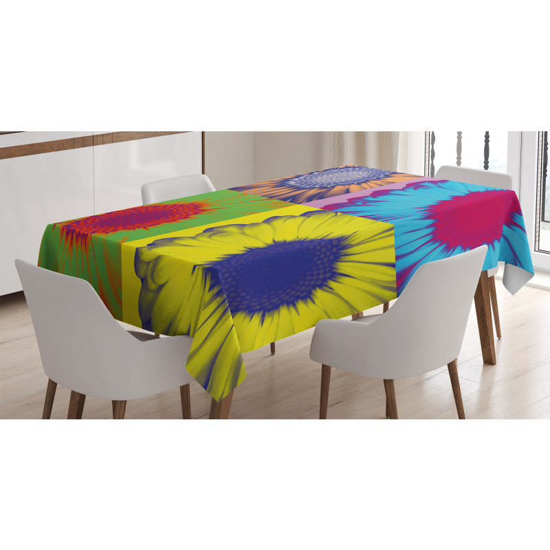 Daisy Flower Collage Tablecloth