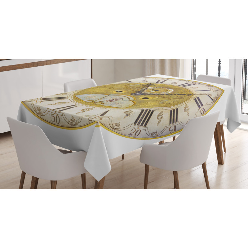 Ornamental Roman Digits Tablecloth
