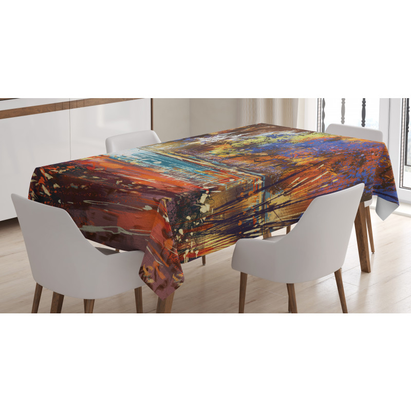 Painting Nature Pond Tablecloth