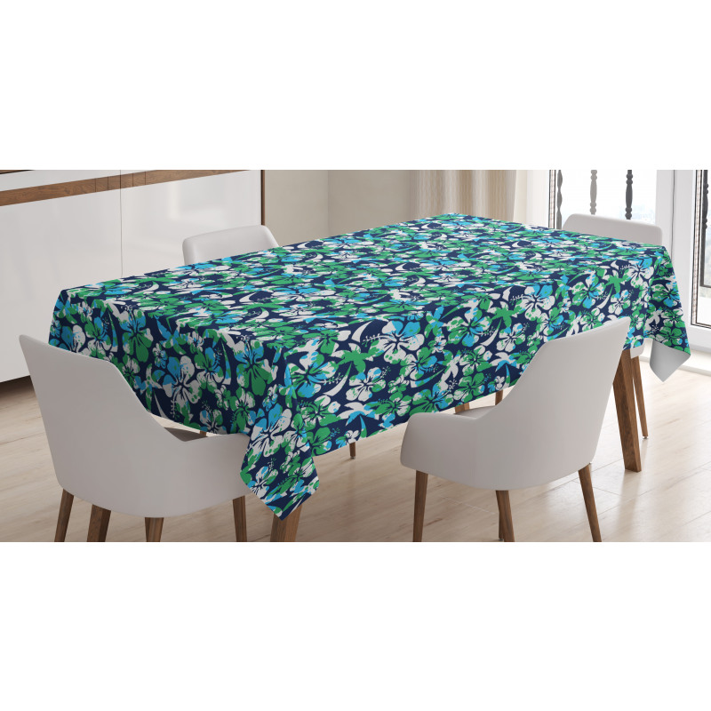 Flowers Palm Summer Tree Tablecloth