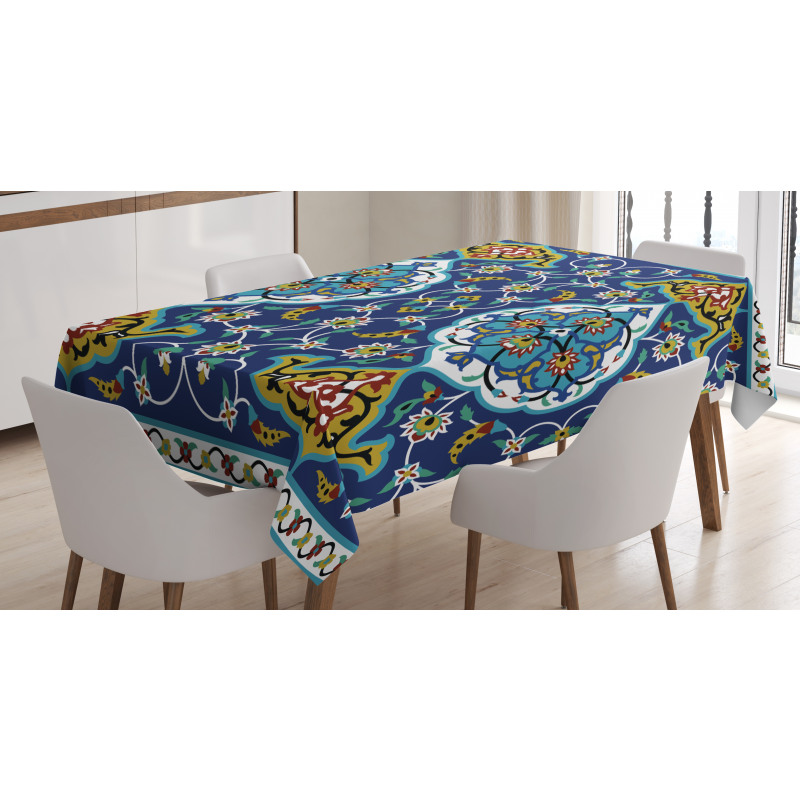 Oriental Tile Effects Tablecloth