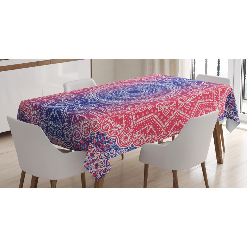 Hippie Ombre Boho Asian Tablecloth