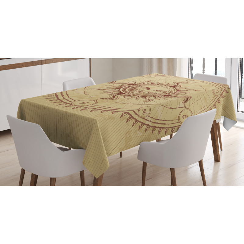 Antique Roman Sun Stone Tablecloth