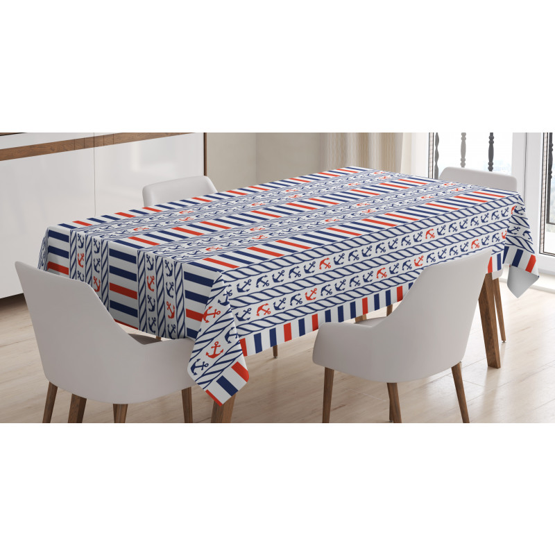 Marine Pattern Stripes Tablecloth