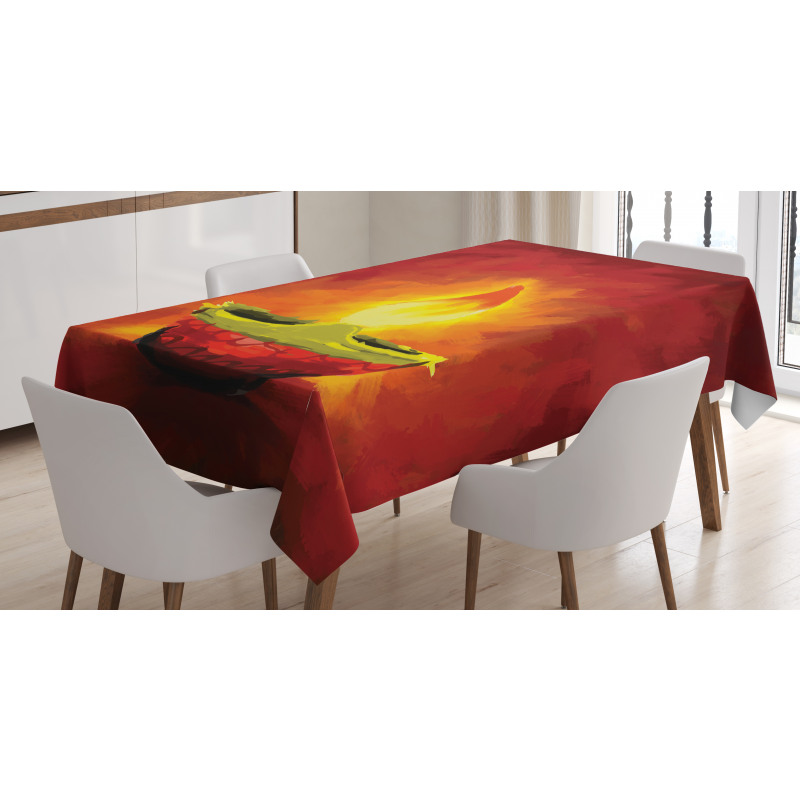 Oil Painting Candle Tablecloth