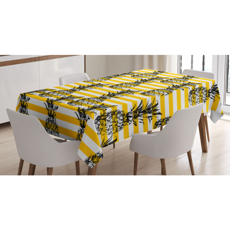 Retro Striped Vintage Tablecloth