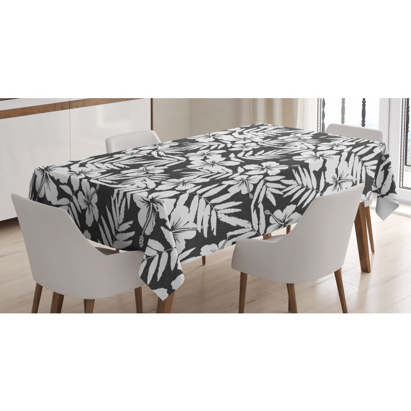 Exotic Hibiscus Flower Tablecloth