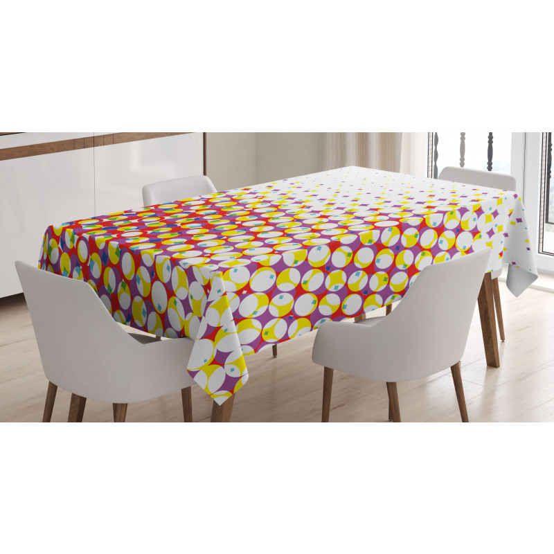 Colorful Halftone Effect Tablecloth