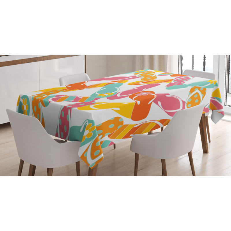 Summer Holiday Sandals Tablecloth