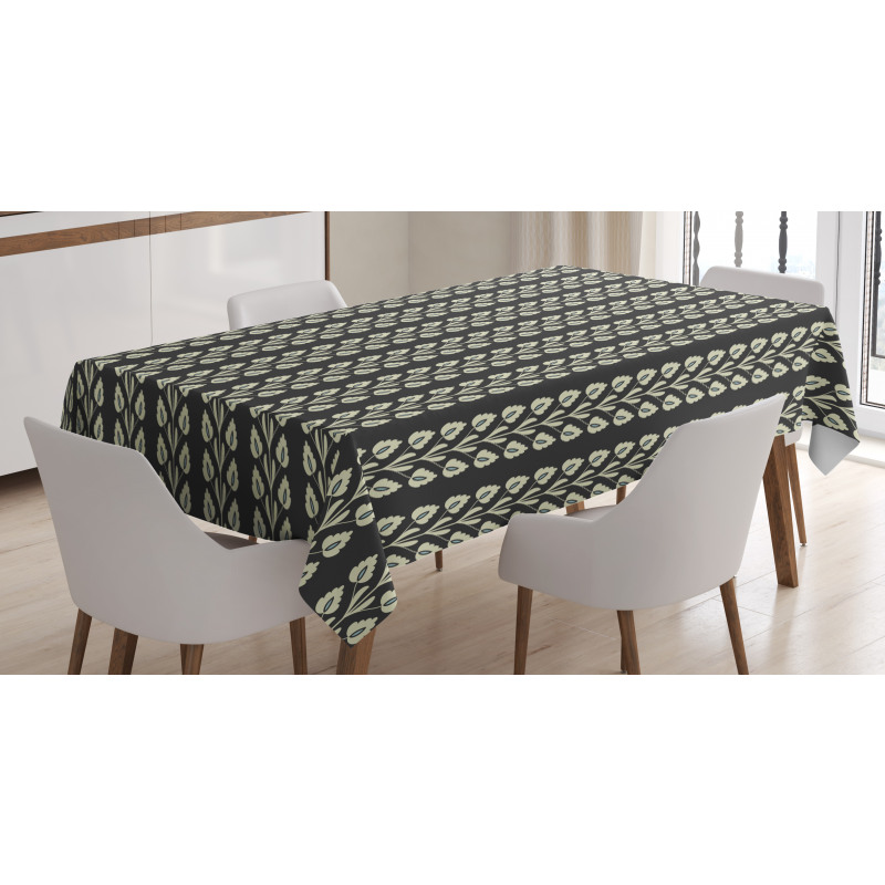 Vertical Wavy Leaf Tablecloth