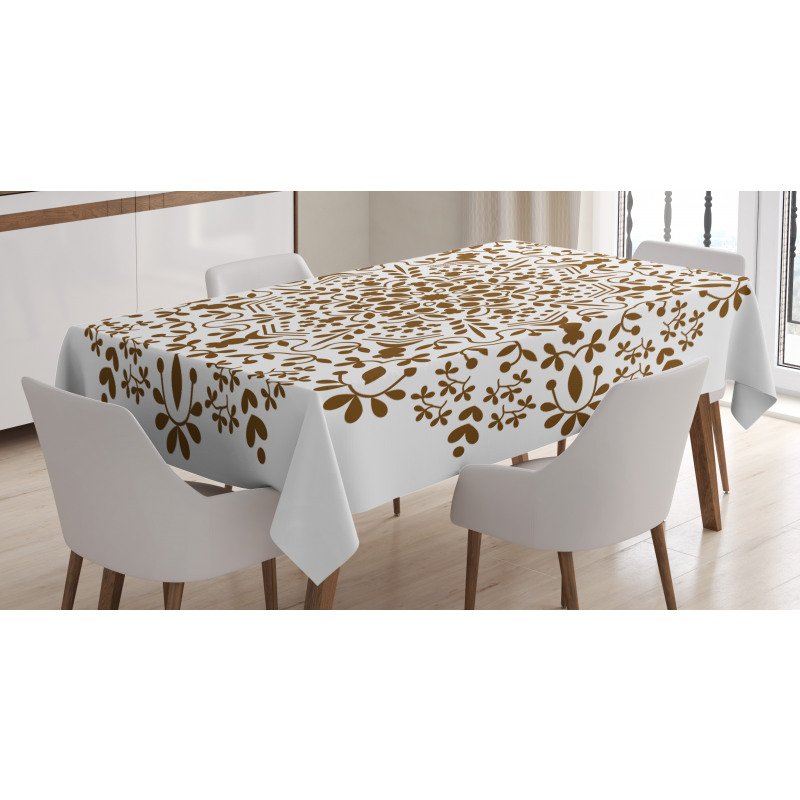 Abstract Vector Floral Tablecloth
