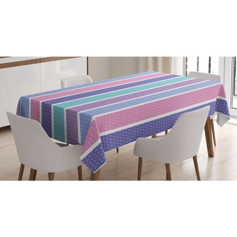 Polka Dot with Stripes Tablecloth
