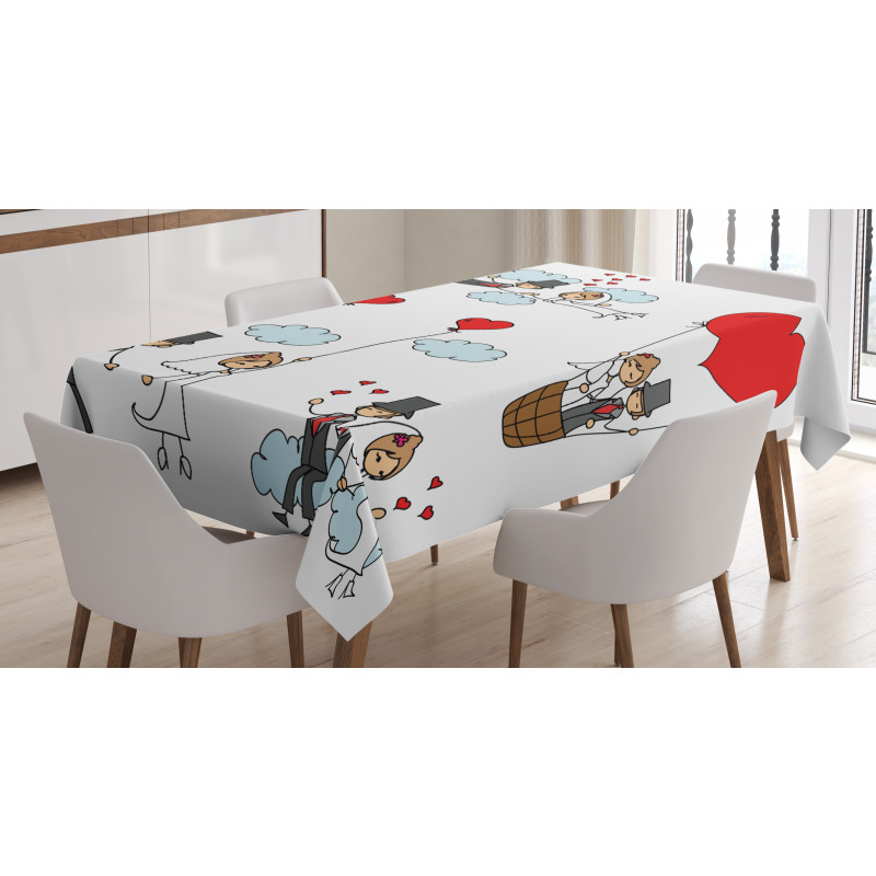 Newlyweds Caricature Tablecloth