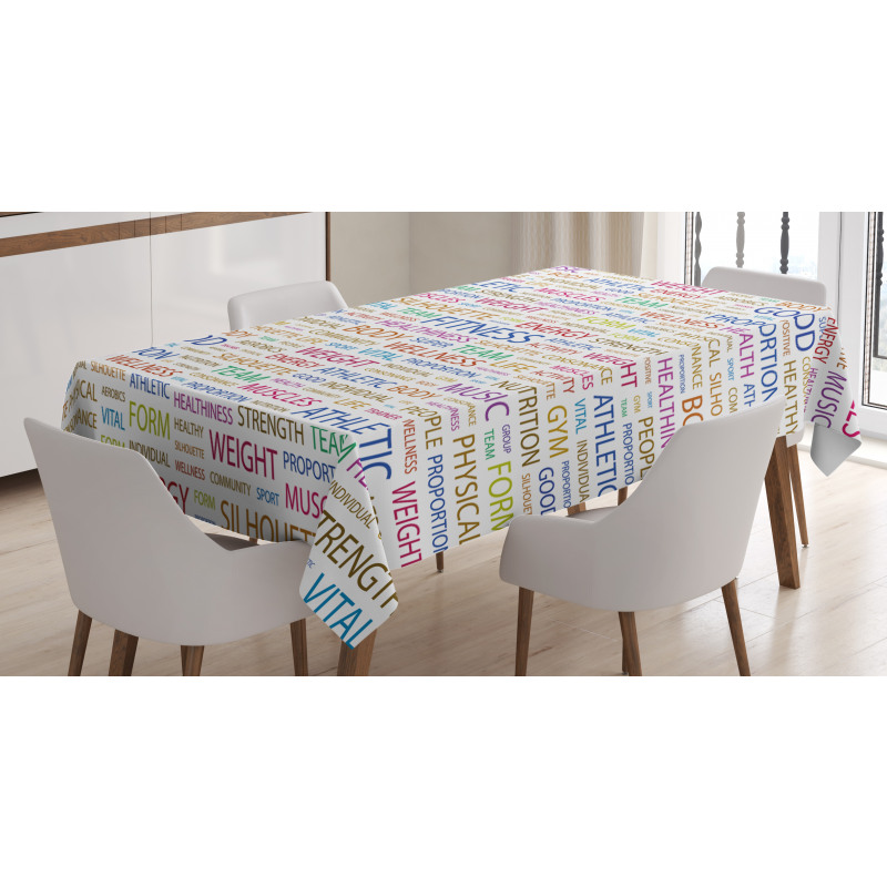 Psychical Activity Word Tablecloth