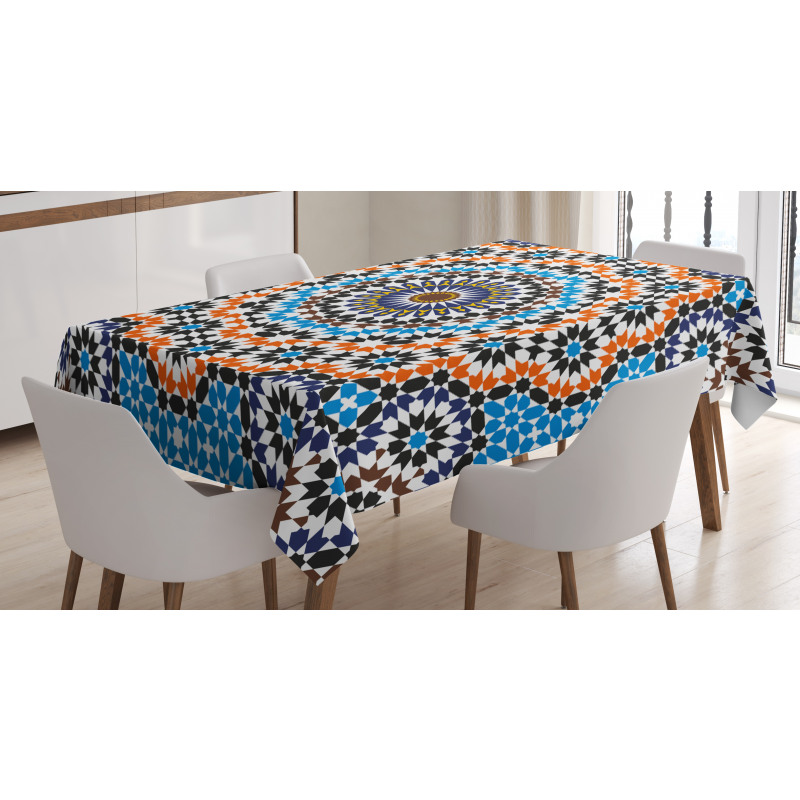 Moroccan Ceramic Tile Tablecloth