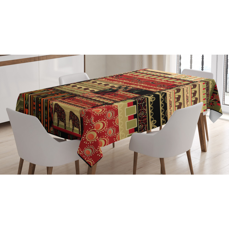 Patchwork Style Asian Tablecloth