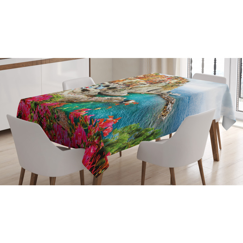 Cinque Terre Beach Coast Tablecloth