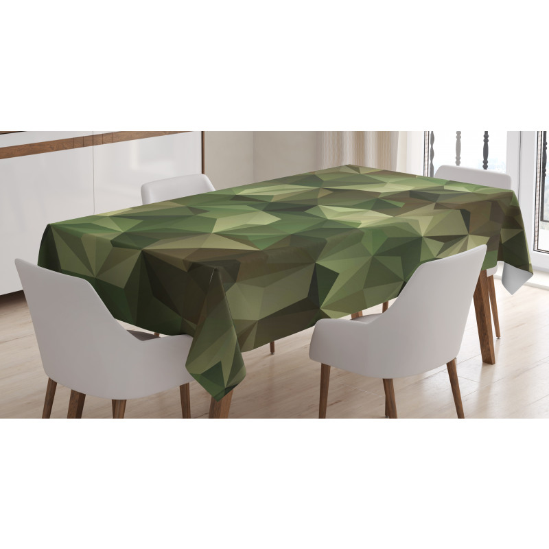 Geometric Fractal Camo Tablecloth