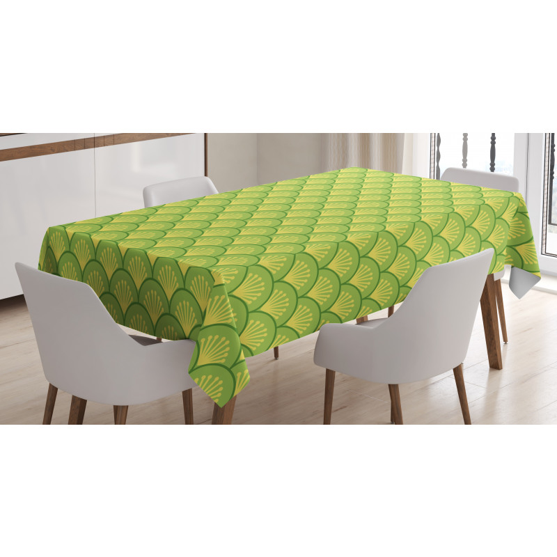Japanese Floral Waves Tablecloth