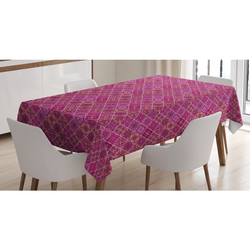 Checkered Pink Tablecloth