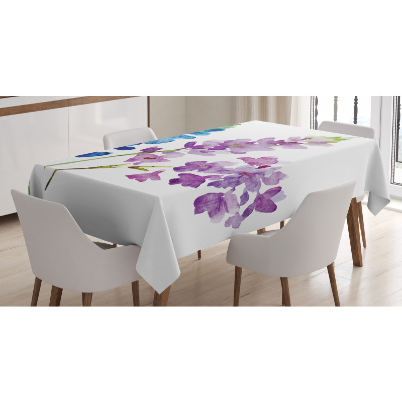Watercolor Bouquet Art Tablecloth