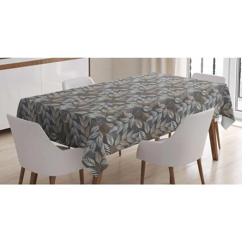 Rustic Branches Leaves Tablecloth