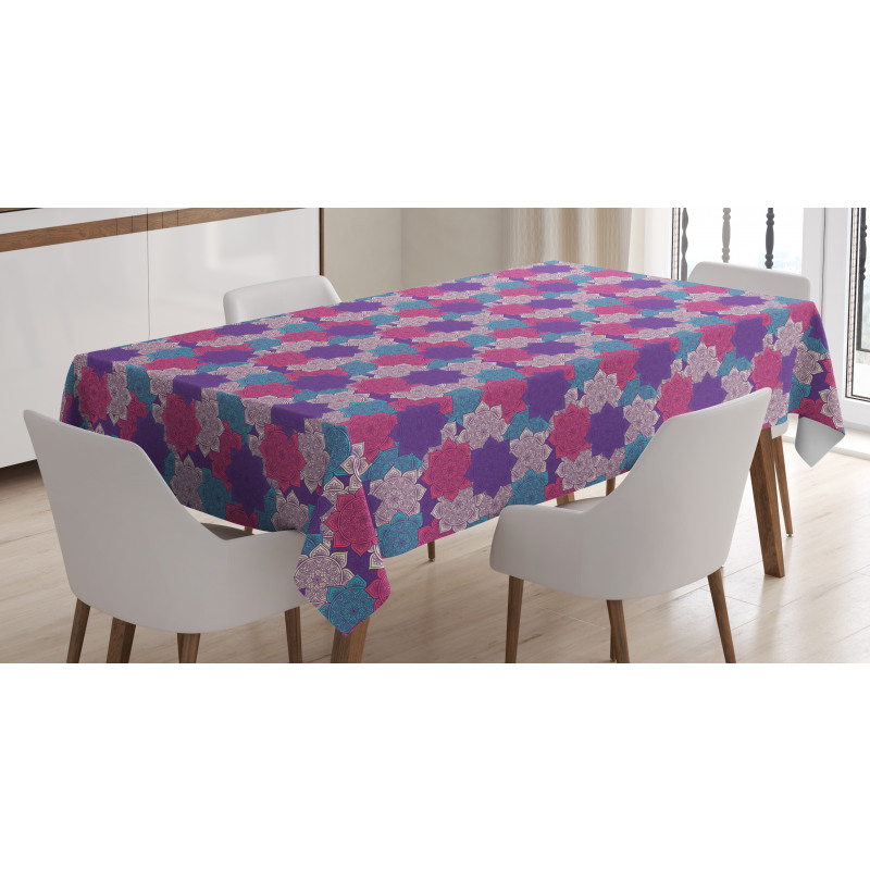Tribal Flowers Tablecloth