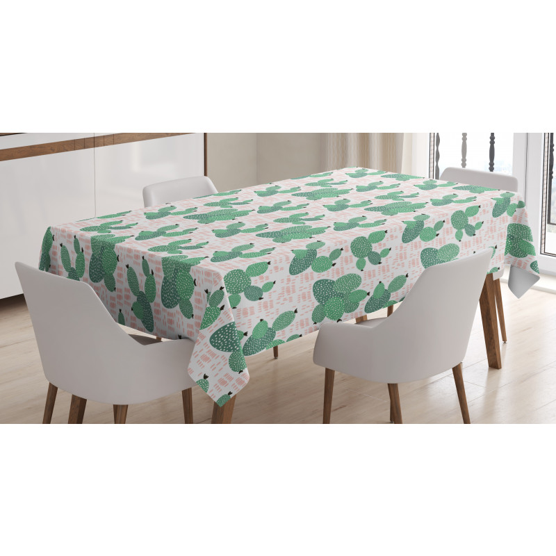 Tropical Succulent Art Tablecloth