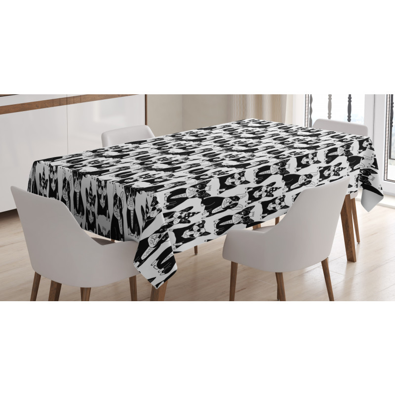 Doodle Funny Puppies Tablecloth
