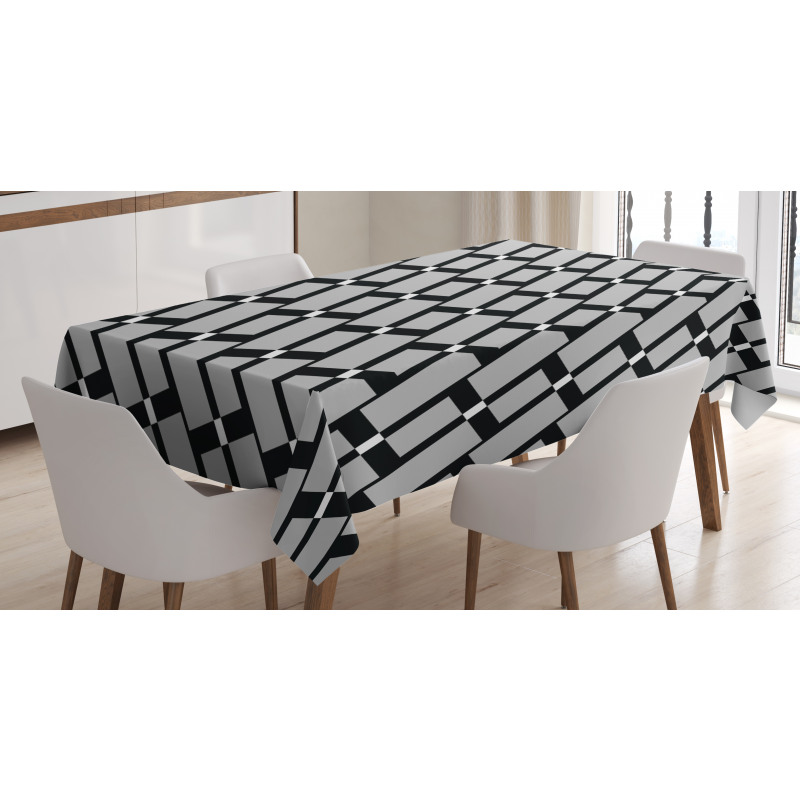 Monotone Shapes Tablecloth